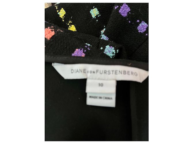 Diane Von Furstenberg Vestido de tweed Minetta de DvF Negro Multicolor - vista 6