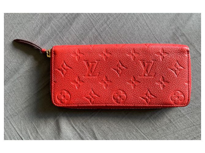 Louis Vuitton Clemence Brieftasche Rotes Empreinte Leder - Ansicht 2