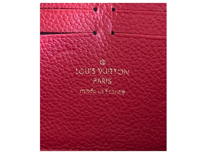 Louis Vuitton Clemence Brieftasche Rotes Empreinte Leder - Ansicht 3