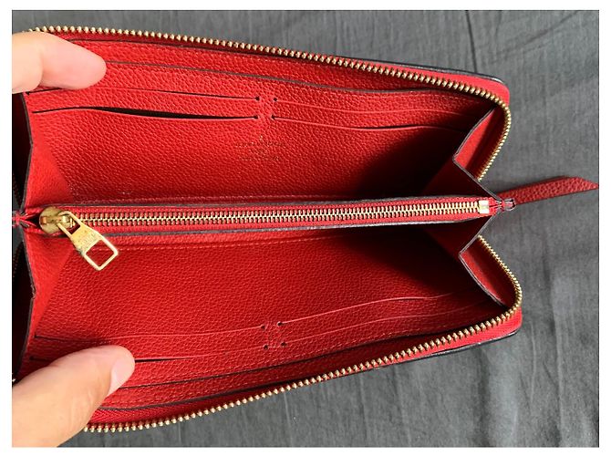 Louis Vuitton Clemence Brieftasche Rotes Empreinte Leder - Ansicht 4