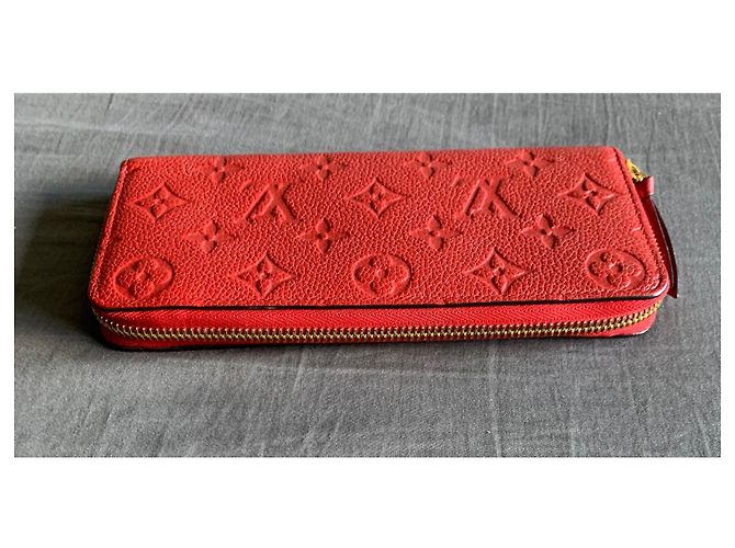 Louis Vuitton Clemence Brieftasche Rotes Empreinte Leder - Ansicht 5