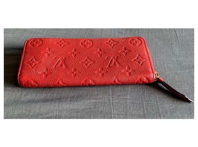 Louis Vuitton Clemence Brieftasche Rotes Empreinte Leder - Ansicht 6