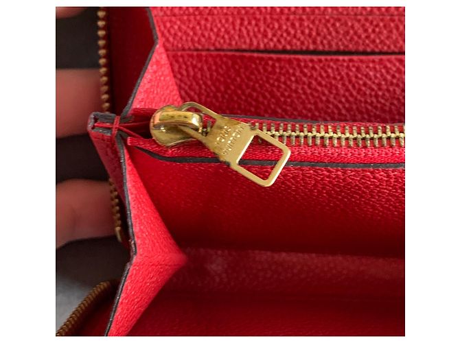 Louis Vuitton Clemence Brieftasche Rotes Empreinte Leder - Ansicht 7