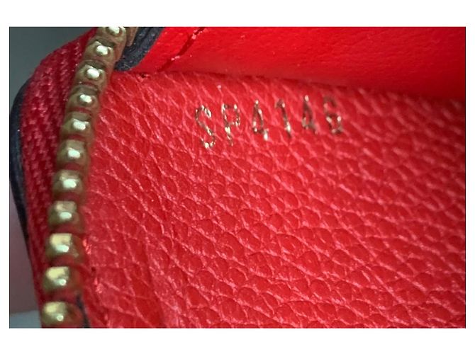 Louis Vuitton Clemence Brieftasche Rotes Empreinte Leder - Ansicht 8