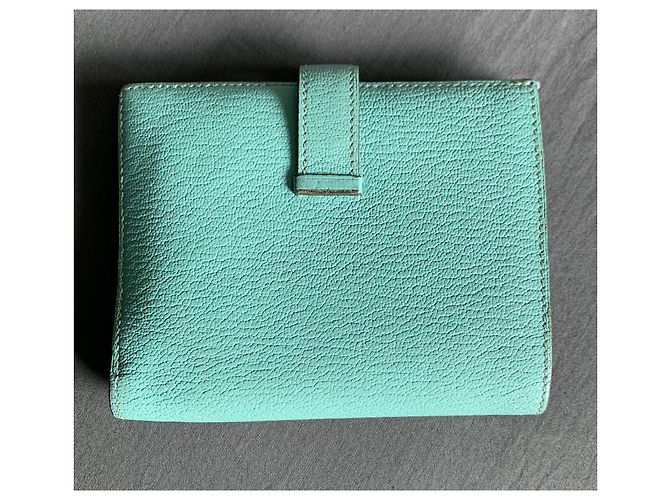 Béarn Hermès Kompakte Brieftasche von Bearn Hellblau - Ansicht 4