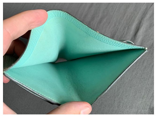 Béarn Hermès Kompakte Brieftasche von Bearn Hellblau - Ansicht 5