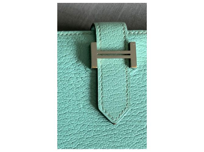 Béarn Hermès Kompakte Brieftasche von Bearn Hellblau - Ansicht 7