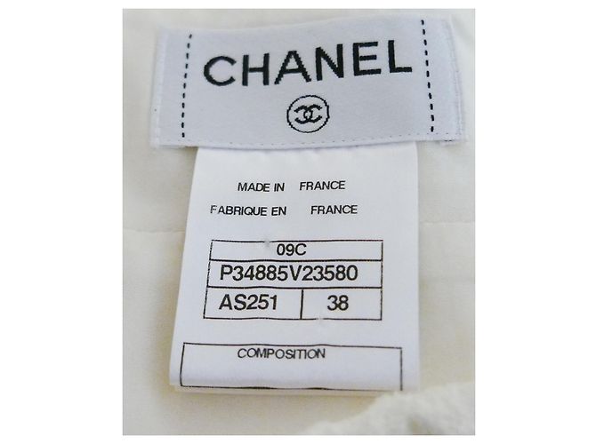 Chanel Kreuzfahrt 2009 Bikerjacke mit beflocktem Blumenmuster Roh - Ansicht 6