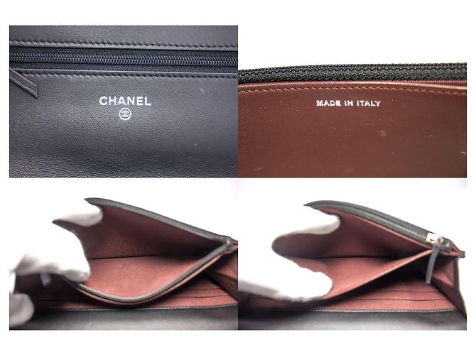 Timeless CHANEL Black Classic Wallet On Chain WOC Umhängetasche Lammleder - Ansicht 8