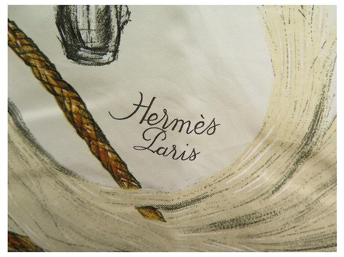 Hermès SCIARPA HERMES SUGLI STIVALI XAVIER DE PORET CARRE 90 Sciarpa seta Nero - vista 4