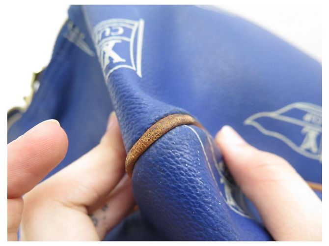 LOUIS VUITTON PLEIN AIR LONG KEEPALL LV AMERICA'S CUP BAG Blu - vista 11