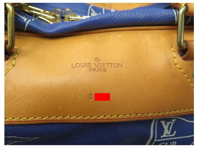 LOUIS VUITTON PLEIN AIR LONG KEEPALL LV AMERICA'S CUP BAG Blu - vista 5