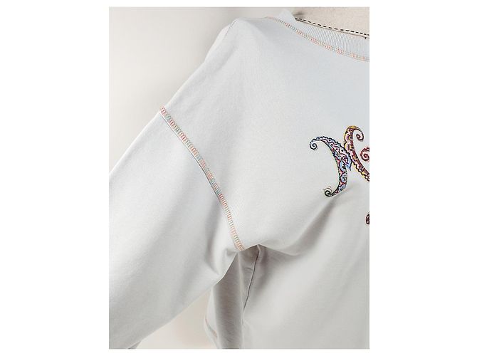M Missoni Sweatshirt Hellgrau Baumwolle Paisley Print Mehrfarben - Ansicht 3