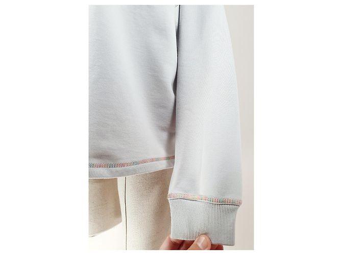 M Missoni Sweatshirt Hellgrau Baumwolle Paisley Print Mehrfarben - Ansicht 4