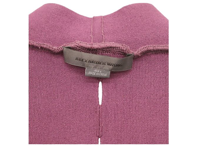 VESTIDO AJUSTADO CON ABERTURAS DE RAYÓN BURDEO DE ALEXANDER WANG Roja Burdeos - vista 4