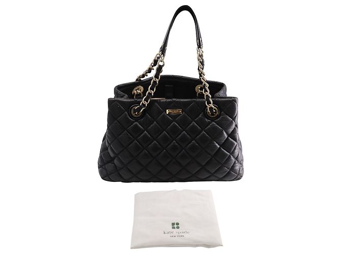 Kate Spade Mary Anne gesteppte Tasche aus schwarzem Leder - Ansicht 10
