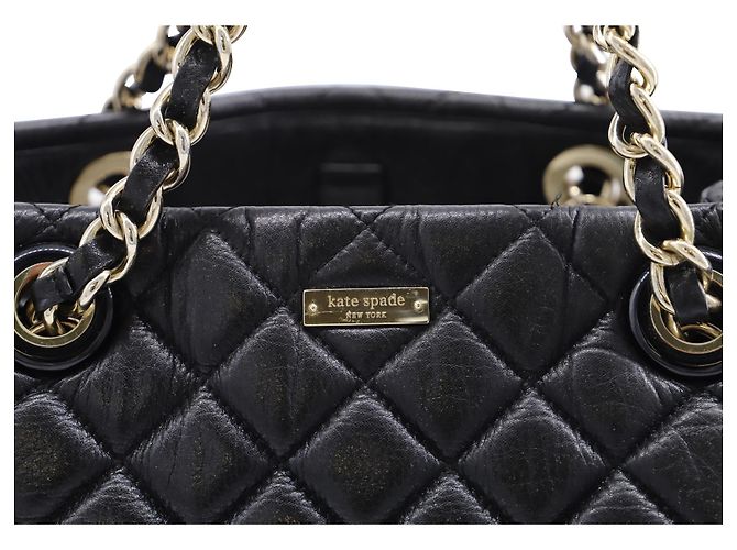Kate Spade Mary Anne gesteppte Tasche aus schwarzem Leder - Ansicht 5