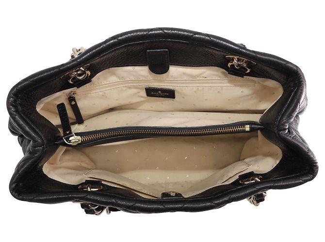 Kate Spade Mary Anne gesteppte Tasche aus schwarzem Leder - Ansicht 8