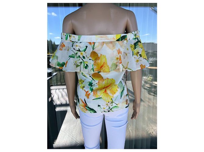 Blusa de verano de algodón Coast Blanco Verde - vista 3