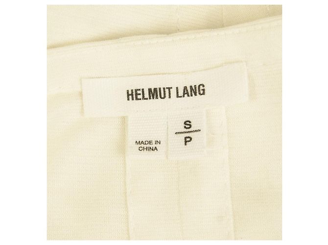 Camicetta Helmut Lang bianca senza maniche più lunga sul retro con scollo a V, taglia S / P Bianco - vista 3