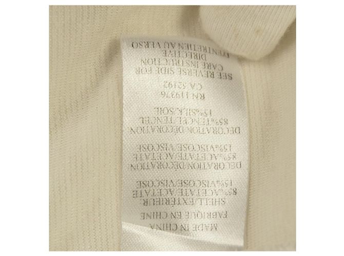 Camicetta Helmut Lang bianca senza maniche più lunga sul retro con scollo a V, taglia S / P Bianco - vista 4