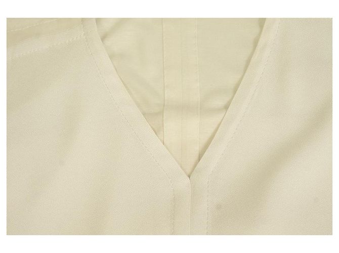 Camicetta Helmut Lang bianca senza maniche più lunga sul retro con scollo a V, taglia S / P Bianco - vista 5