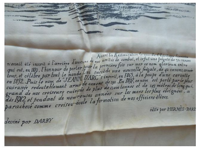 autentica piazza hermès "jeanne d arc cruiser school" risalente a 1951 Arancione - vista 4