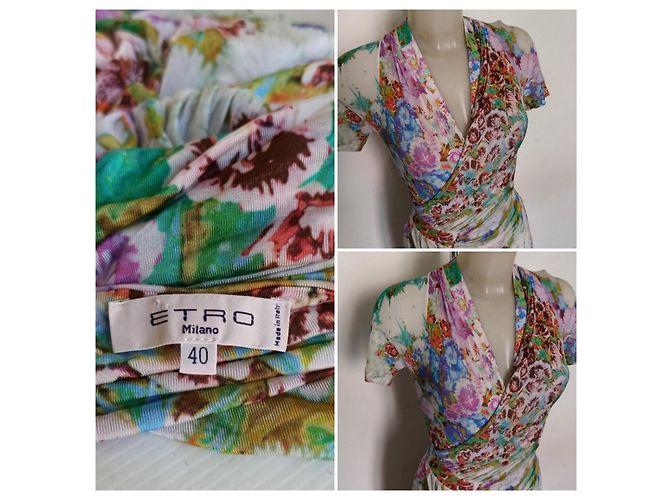 Etro Blumenkleid aus Jersey Mehrfarben - Ansicht 7