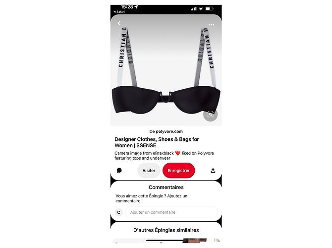 Christian Dior Bralette J'adior Negro - vista 6