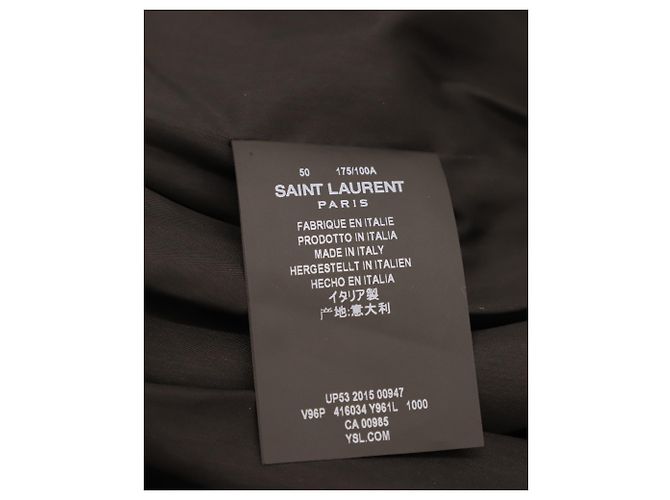 SAINT LAURENT 16SS Runway Beaded Badges Teddy Bomber Jacket in Multicolor Cotton - view 6