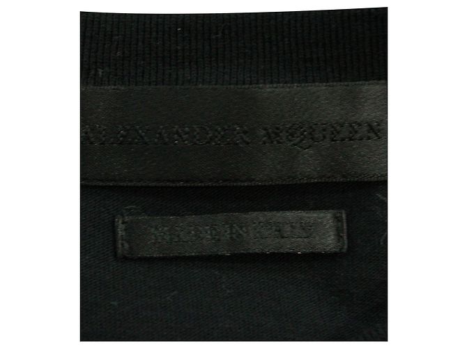 Camiseta de manga corta estampada en algodón negro de Alexander McQueen - vista 4