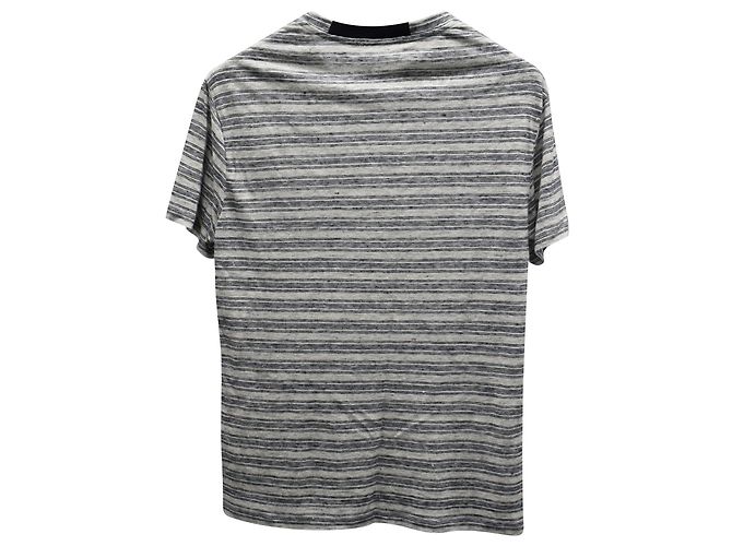 Camiseta de Rayas Alexander Wang en Lino Gris - vista 2
