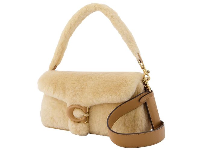 Coach Cuscino in shearling soriano 26 in beige - vista 2