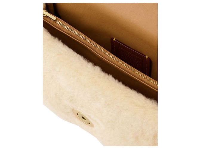 Coach Cuscino in shearling soriano 26 in beige - vista 4