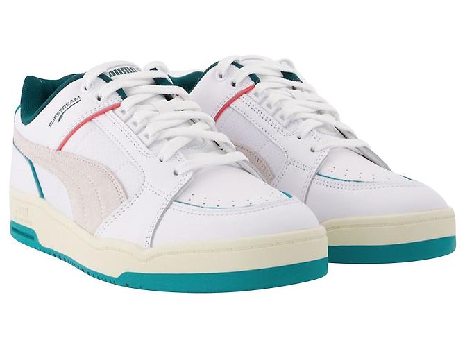 Puma Slipstream Retro Sum in pelle bianca e blu - vista 2