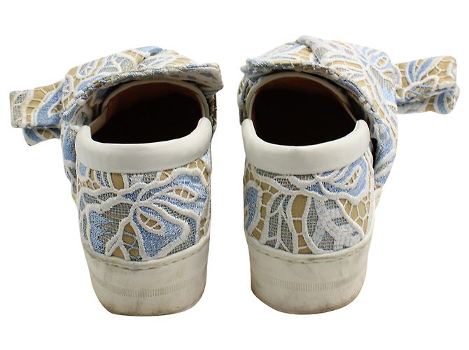 N°21 N.21 Slip-Ons com nó de renda em couro bege Marrom - vista 5
