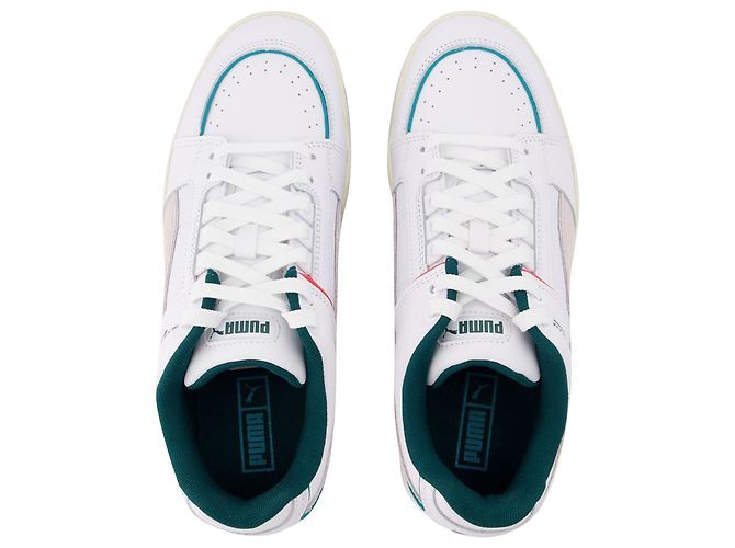 Puma Slipstream Retro Sum in pelle bianca e blu - vista 4