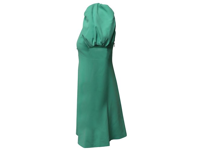 Alice + Olivia Dana Robe évasée à manches bouffantes en polyester vert - vue 3