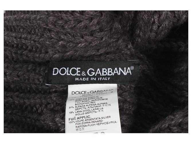 Chapéu Dolce & Gabbana cinza de lã e raposa prateada - vista 5