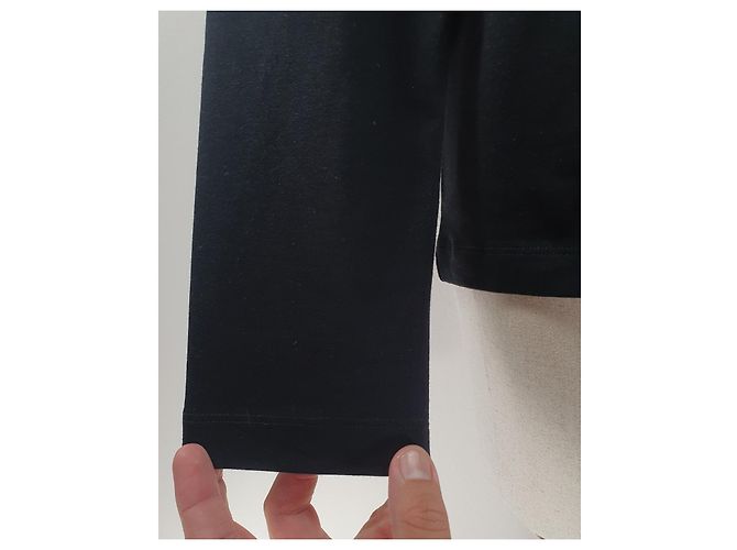 Jil Sander Top de Manga Larga de Algodón Negro - vista 5