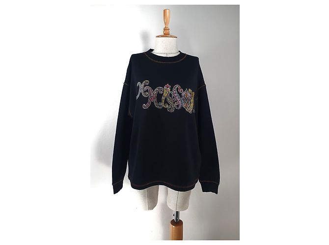 Sudadera M Missoni Negra de Algodón con Estampado Paisley Negro Multicolor - vista 2
