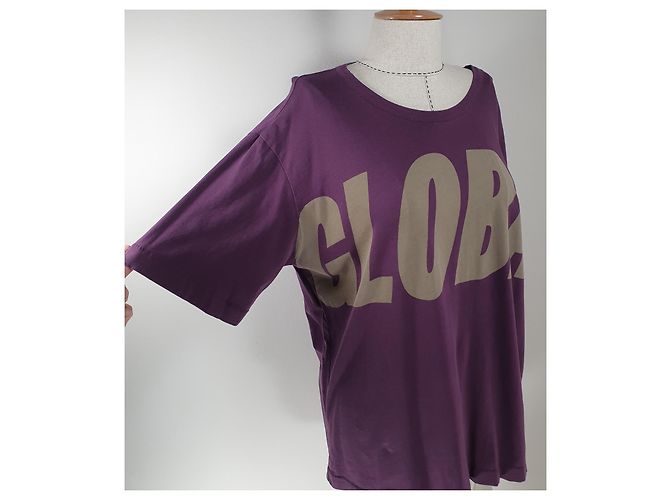 Camiseta Acne Global Morada de Algodón Talla L Púrpura - vista 2