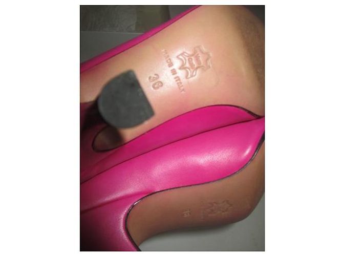Autre Marque Jean Claude Monderer Pumps Fuchsia Leder 36 Pink - Ansicht 7
