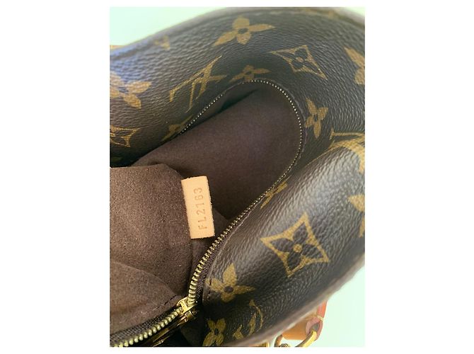 Borsa Louis Vuitton Hobe Metis in Pelle Marrone Scuro - vista 10