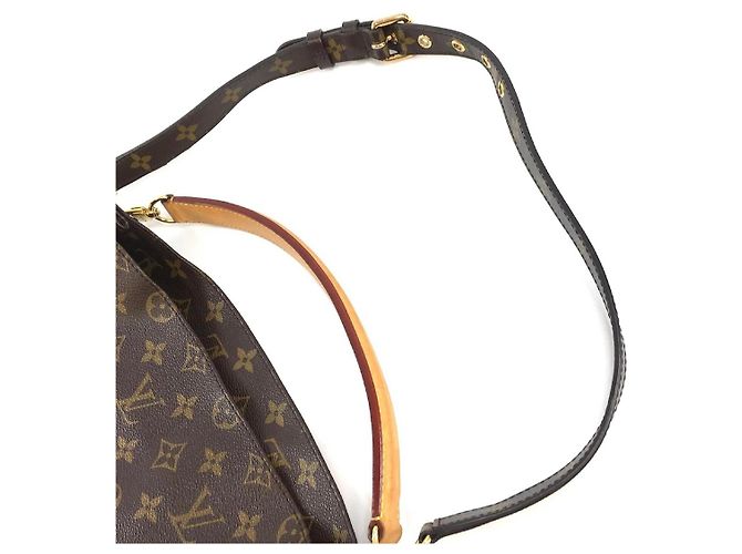Borsa Louis Vuitton Hobe Metis in Pelle Marrone Scuro - vista 6