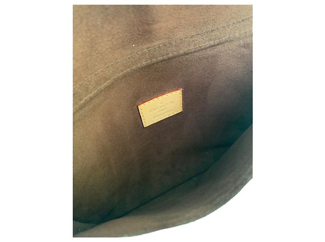 Borsa Louis Vuitton Hobe Metis in Pelle Marrone Scuro - vista 9