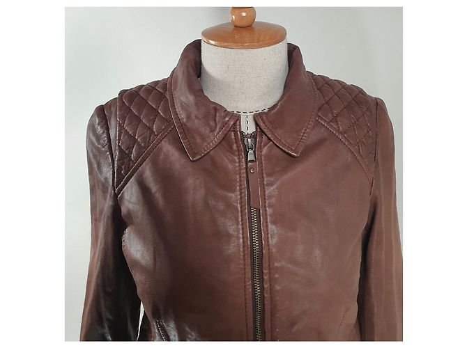 Max & Co Lederjacke Braun - Ansicht 3