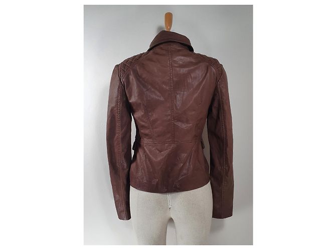 Max & Co Lederjacke Braun - Ansicht 4