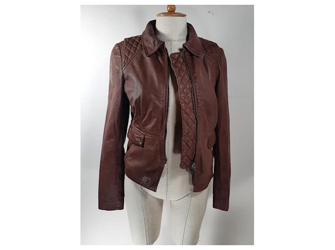 Max & Co Lederjacke Braun - Ansicht 5