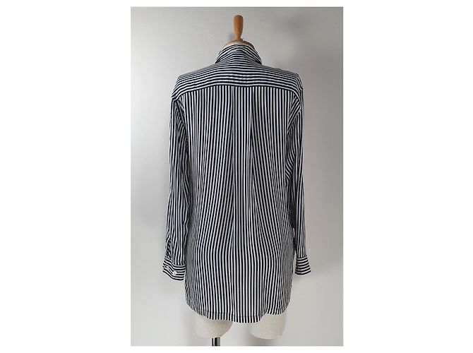 Autre Marque Camicia Sand a righe bianche e nere in viscosa Nero Bianco - vista 4